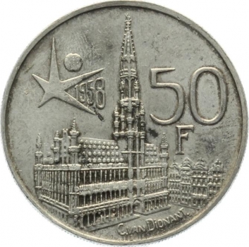 Belgien 50 Francs 1958 - Der Belgen - Baudouin